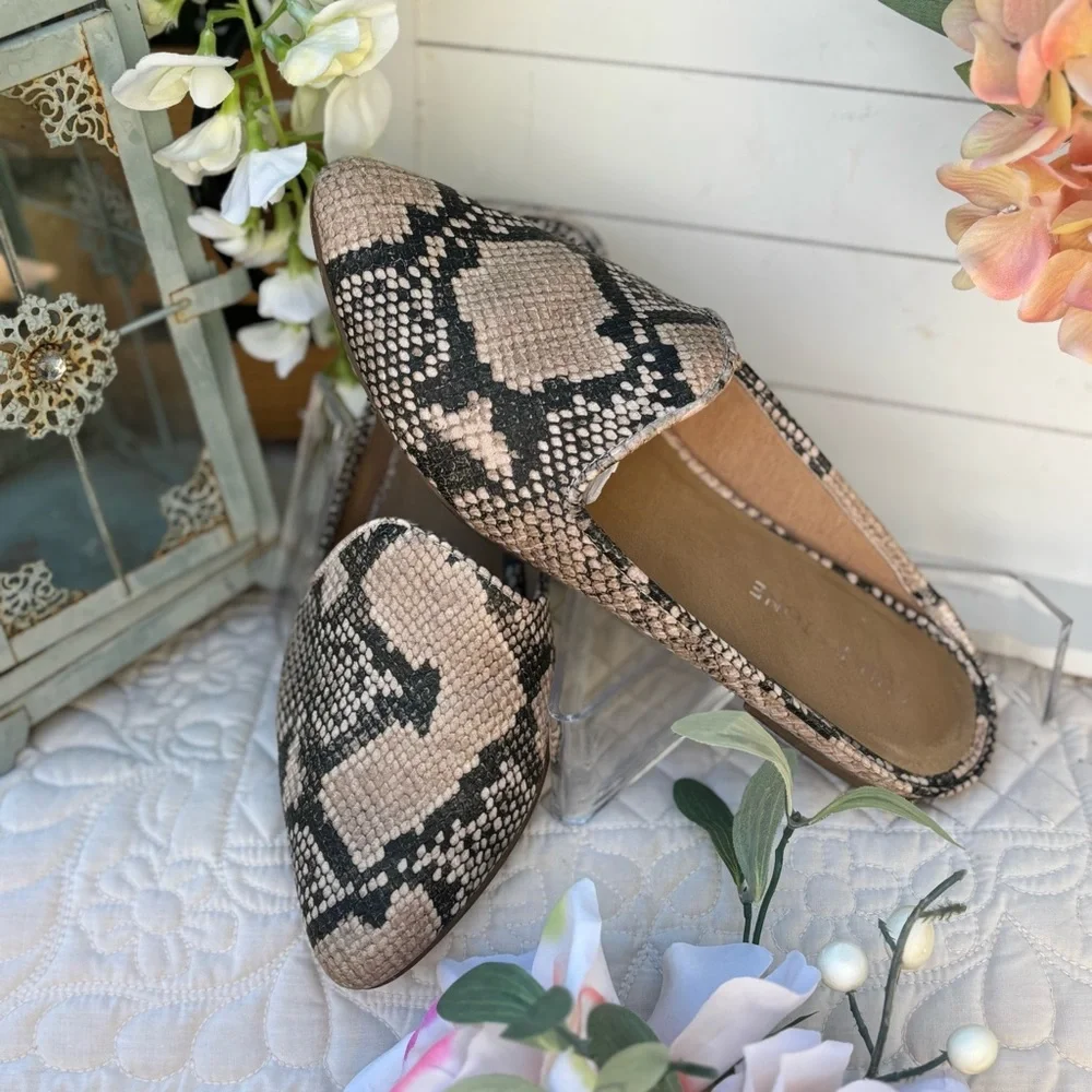 Sun +‎ Stone Beige and Black Patterned Loafers